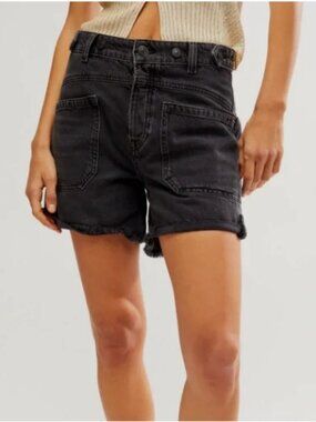 We The Free Free People Palmer Mid Rise Shorts Size 30 NWT in Color Outerspace